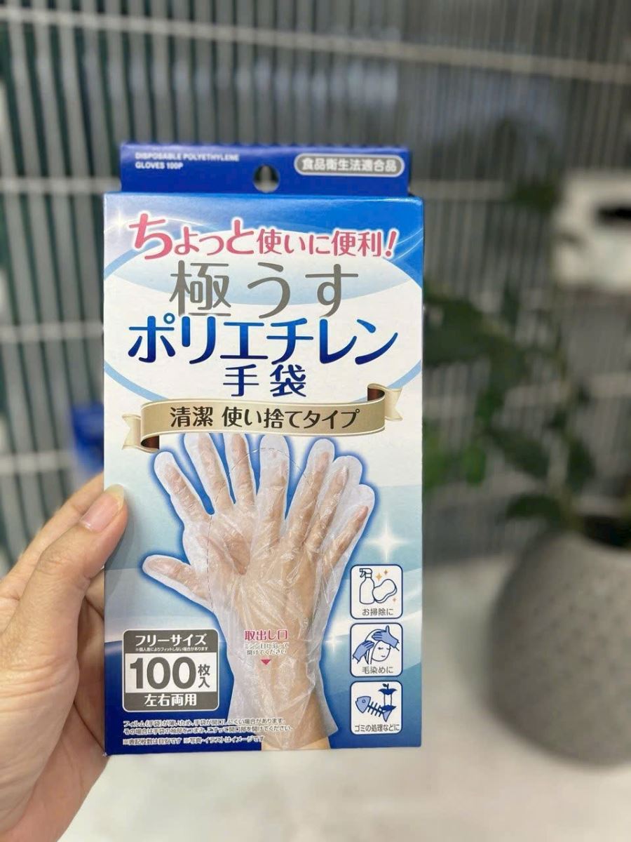 Găng tay nilon Nhật Bản hộp 100c 