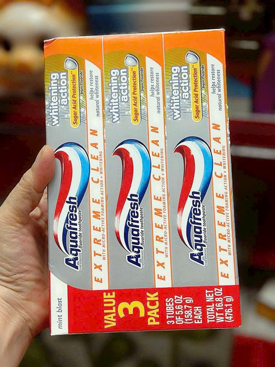 Kem đánh răng Aquafresh Mỹ tuýp 158g