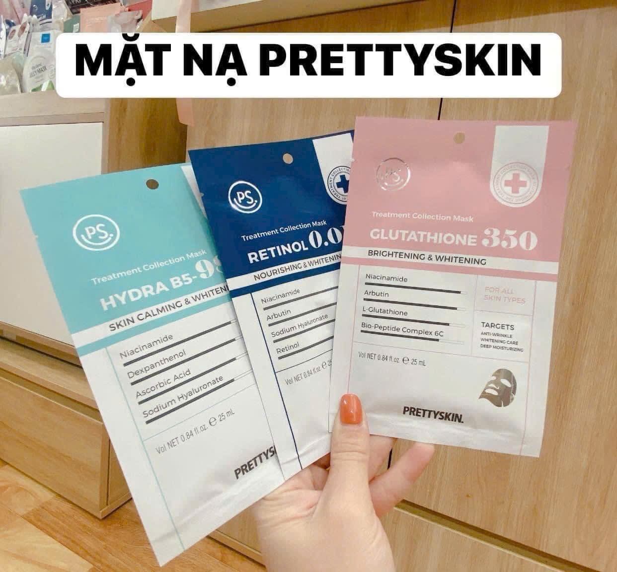 Mặt nạ chăm sóc da Prettyskin Hàn Quốc hộp 10 miếng