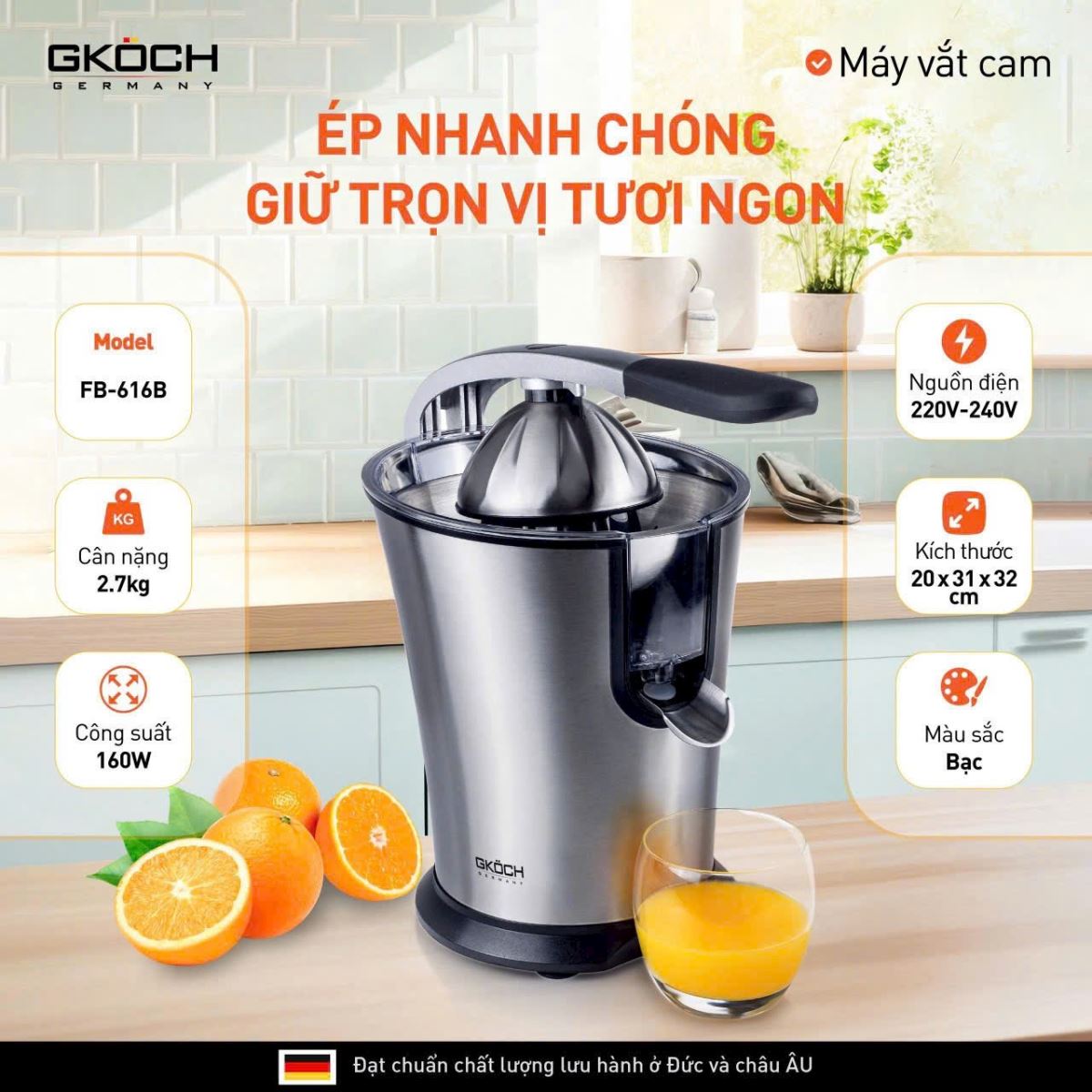 Máy vắt cam GKÖCH GERMANY