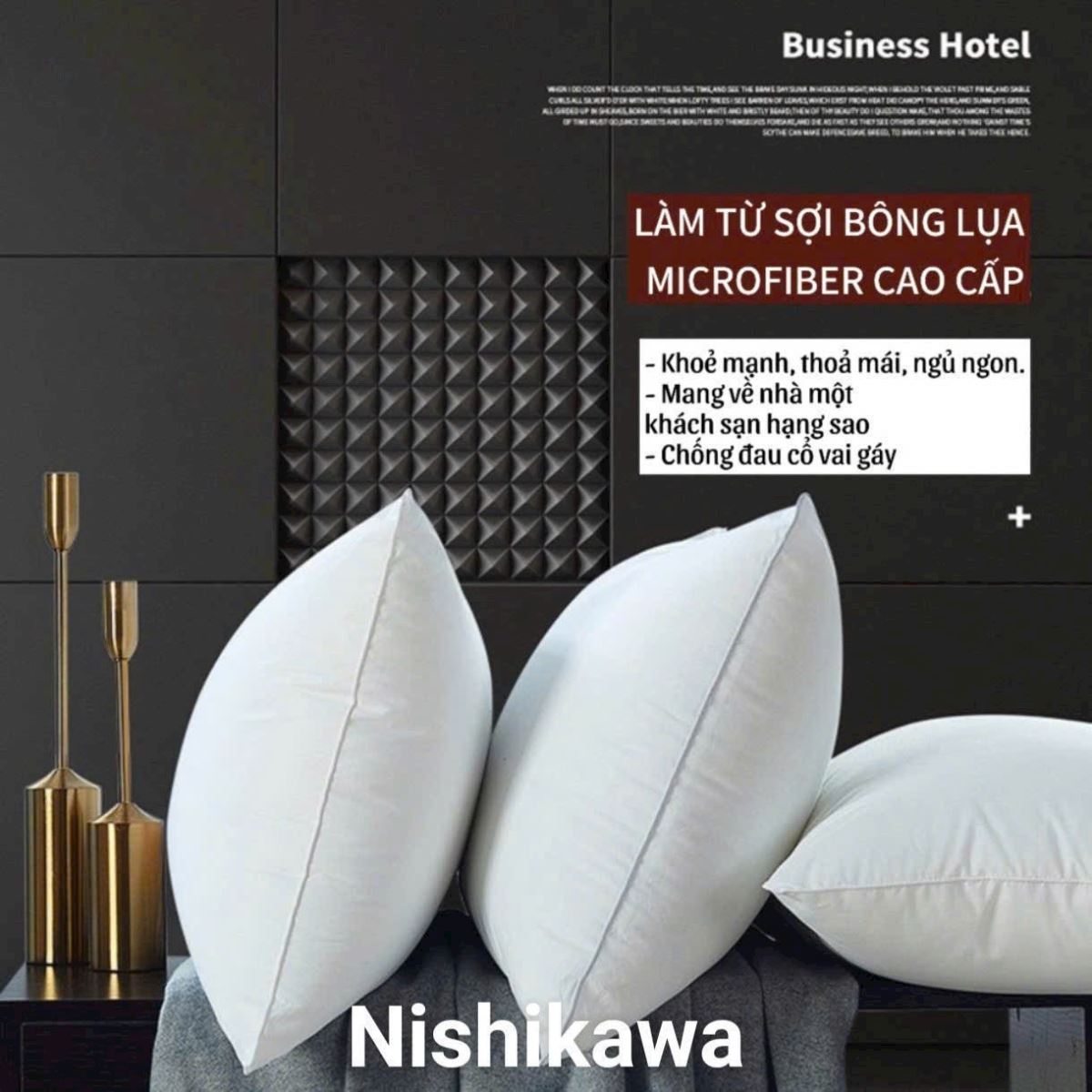 Cặp ruột gối bông Nhật Bản cao cấp Nishikawa 