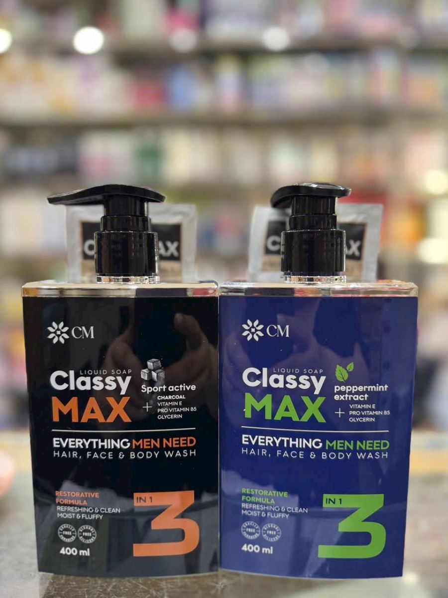 SỮA TẮM NAM 3 IN 1 CLASSYMAX – ĐẲNG CẤP PHÁI MẠNH 400ML